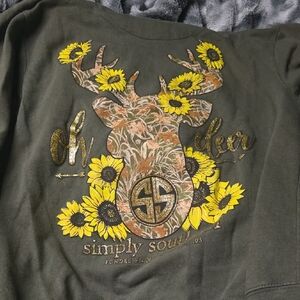 Simply Southern  Sweatshirt with Sunflowers